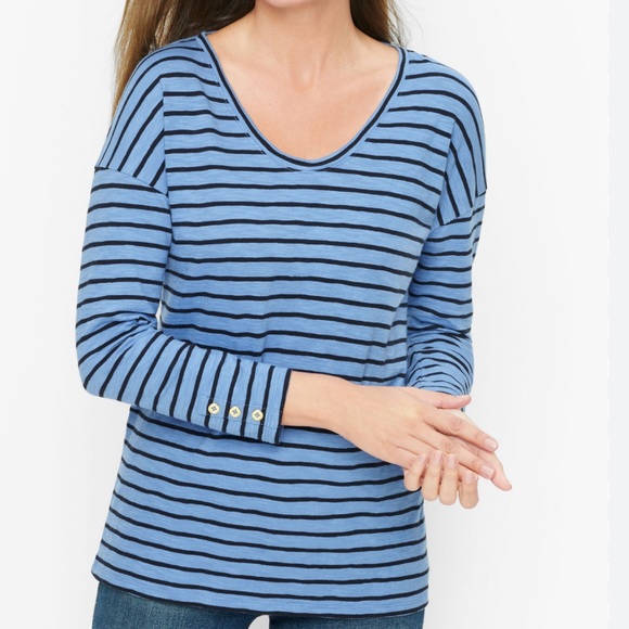 Talbots Driftwood Stripe Tee - Picture 1 of 5